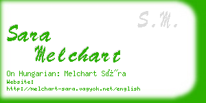 sara melchart business card